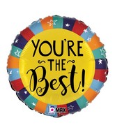 18" MAX Float You're the Best Stars Foil Balloon
