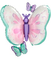 29" SuperShape Flutters Butterfly Foil Balloon