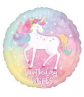 18" Enchanted Unicorn Birthday Foil Balloon
