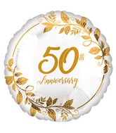 18" Happy 50th Anniversary Foil Balloon