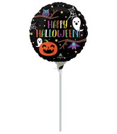 4" Airfill Only Halloween Night Foil Balloon