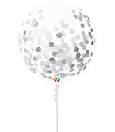 17" Confetti Balloon (3 Per Bag) Funsational Latex Balloons