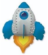 30" Rocket Blue Foil Balloon