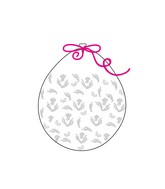 18" Stuffing Balloons (25 Per Bag) Decomex Clear ROSE with WHITE INK