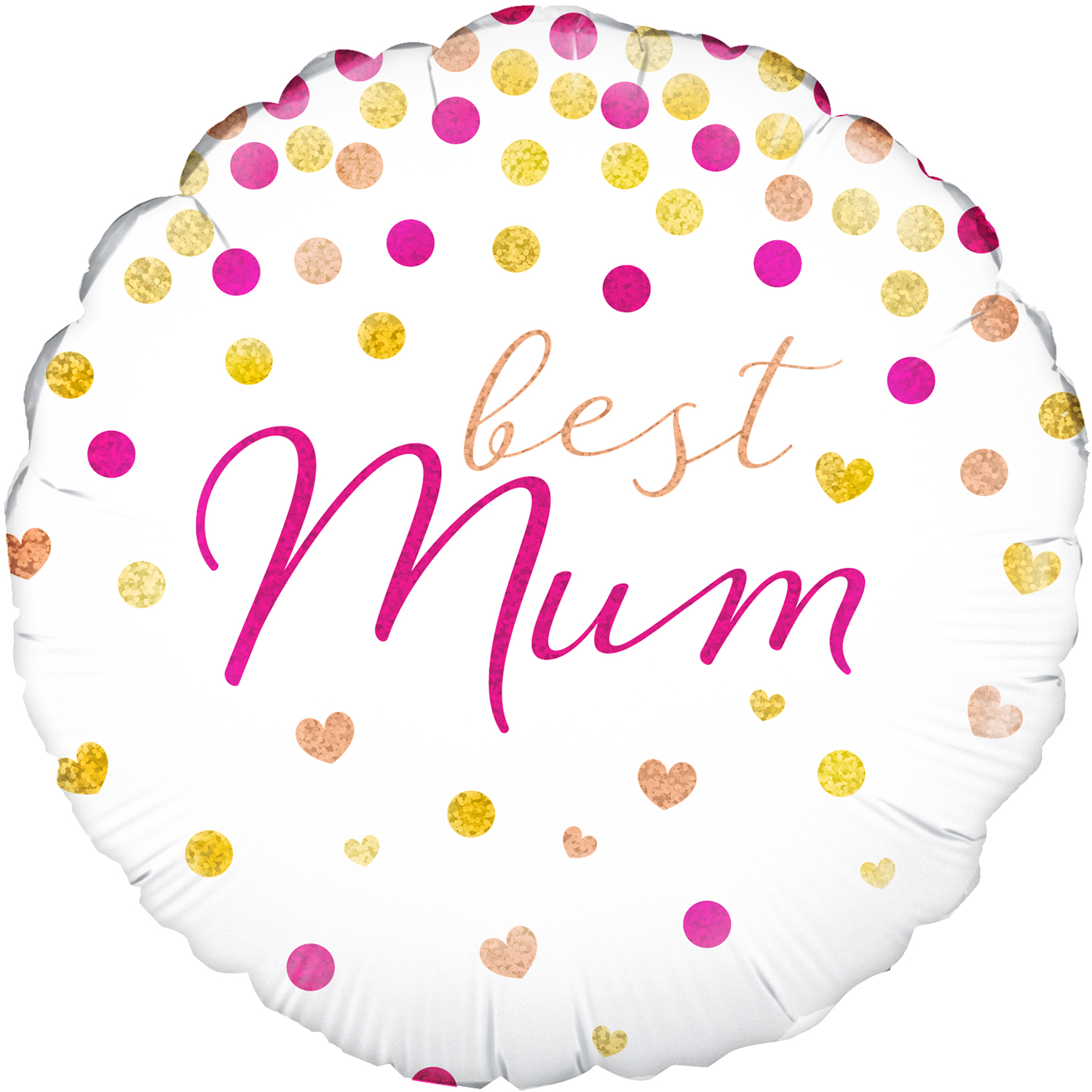 18" Best Mum Holographic Oaktree Foil Balloon