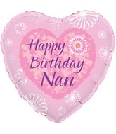 18" Happy Birthday Nan Oaktree Foil Balloon