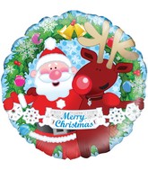 18" Christmas Friends Oaktree Foil Balloon
