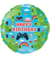 18" Blox Game Birthday Holographic Oaktree Foil Balloon