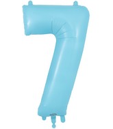34" Number 7 Matte Blue Oaktree Foil Balloon