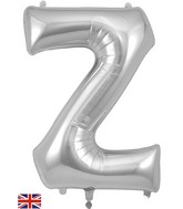 34" Letter Z Silver Oaktree Brand Foil Balloon