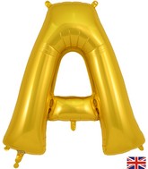 34" Letter A Gold Oaktree Brand Foil Balloon