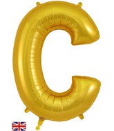 34" Letter C Gold Oaktree Foil Balloon