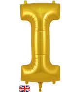 34" Letter I Gold Oaktree Brand Foil Balloon