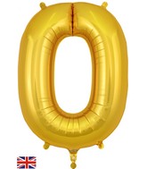 34" Letter O Gold Oaktree Foil Balloon