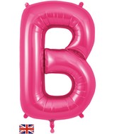 34" Letter B Pink Oaktree Foil Balloon