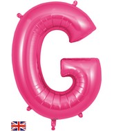34" Letter G Pink Oaktree Foil Balloon