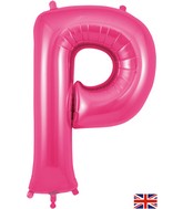 34" Letter P Pink Oaktree Brand Foil Balloon