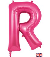 34" Letter R Pink Oaktree Foil Balloon