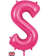34" Letter S Pink Oaktree Brand Foil Balloon
