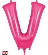 34" Letter V Pink Oaktree Brand Foil Balloon