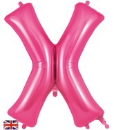 34" Letter X Pink Oaktree Brand Foil Balloon