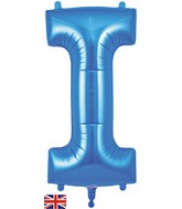 34" Letter I Blue Oaktree Brand Foil Balloon