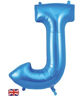 34" Letter J Blue Oaktree Brand Foil Balloon