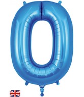 34" Letter O Blue Oaktree Brand Foil Balloon
