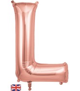 34" Letter L Rose Gold Oaktree Brand Foil Balloon