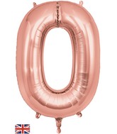 34" Letter O Rose Gold Oaktree Brand Foil Balloon