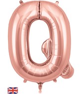 34" Letter Q Rose Gold Oaktree Brand Foil Balloon