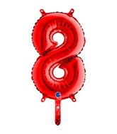 14" Airfill Only (Self Sealing) Number 8 Red Balloon