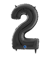 26" Midsize Foil Shape Balloon Number 2 Black