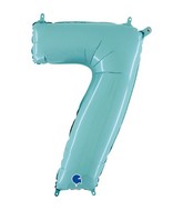 26" Midsize Foil Shape Balloon Number 7 Pastel Blue