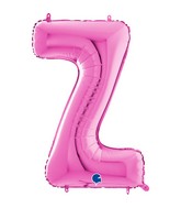 26" Midsize Letter Shape Z Fuchsia Foil Balloon