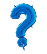 26" Symbol Question Mark Blue Foil Balloon