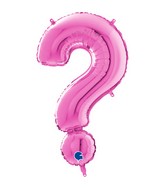 26" Symbol Question Mark Fuchsia Foil Balloon