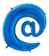 26" Symbol At Blue Foil Balloon
