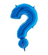 40" Symbol Question Mark Blue Foil Balloon
