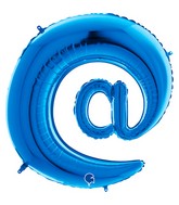 40" Symbol At Blue Foil Balloon