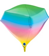 18" Gem Rainbow 4D Foil Balloon