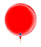 15" (22" Deflated) Globe Red 4D Foil Balloon