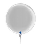 11" (15" Deflated) Globe Silver 4D Foil Balloon