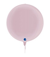 11" (15" Deflated)  Globe Pastel Pink 4D Foil Balloon