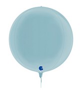 15" (22" Deflated) Globe Pastel Blue 4D Foil Balloon