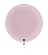 15" (22" Deflated) Globe Pastel Pink 4D Foil Balloon