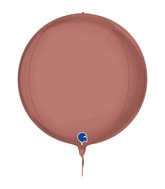15" (22" Deflated) Globe Platinum Rosè 4D Foil Balloon