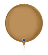 15" (22" Deflated) Globe Platinum Champagne 4D Foil Balloon