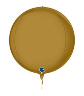 15" (22" Deflated) Globe Satin Gold 4D Foil Balloon