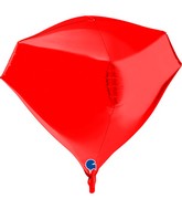 18" Gem Red 4D Foil Balloon